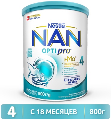 NAN Optipro 4 с 18 месяцев 800 г