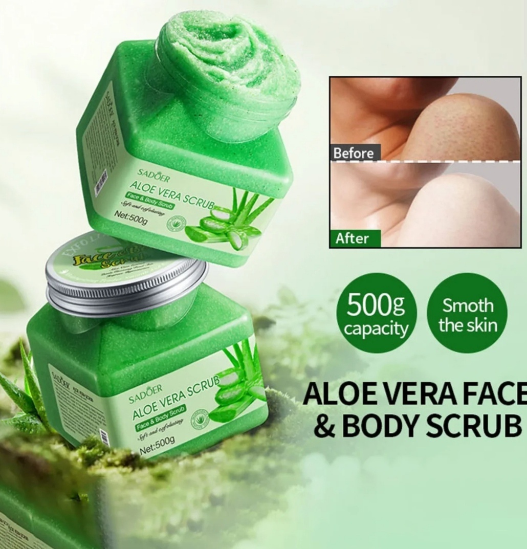 SADOER скраб Aloe Vera для тела 500 г