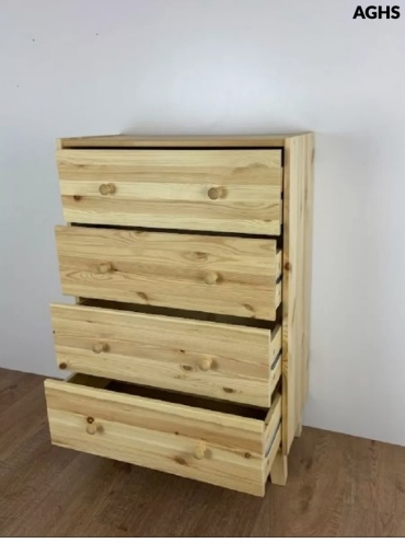 Комод деревянный, 62x30x70 см, бежевый