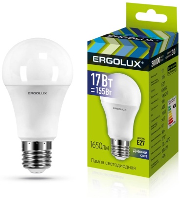 Ergolux 17W E27, светодиодная, дневной белый