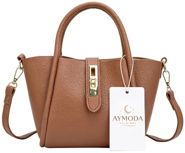 Мини-сумка AYMODA экокожа, искусственная кожа шоколадный