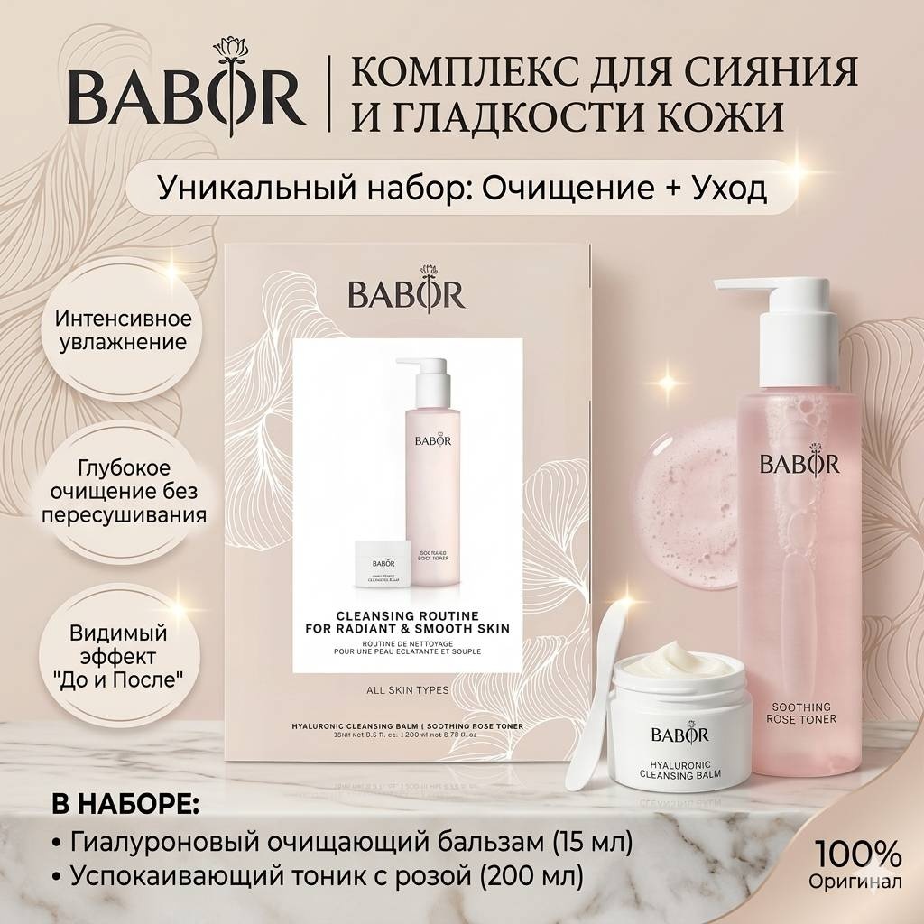 BABOR BABOR Cleansing Routine: Набор для глубокого очищения и сияния кожи набор по уходу за лицом унисекс