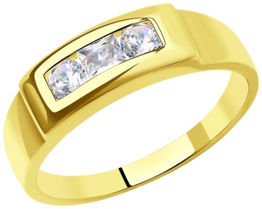 Diamant 72772 размер 17 вес 2.05 г золото, фианит