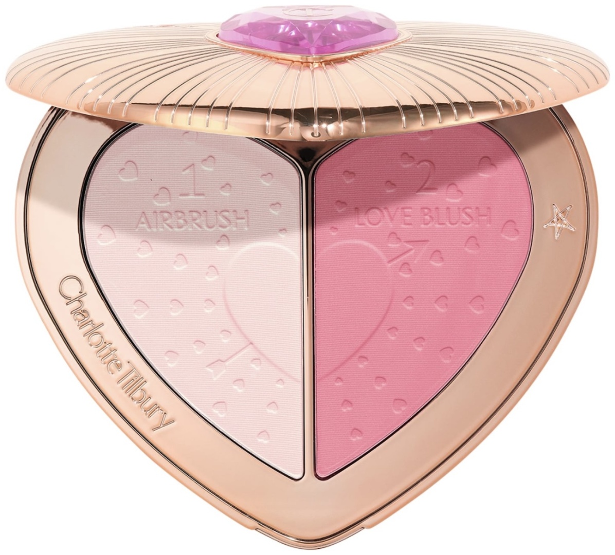 Charlotte Tilbury Charlotte's Beauty Soulmates Face Palette румяна, пудра-хайлайтер Pillow Talk Flawless Pink