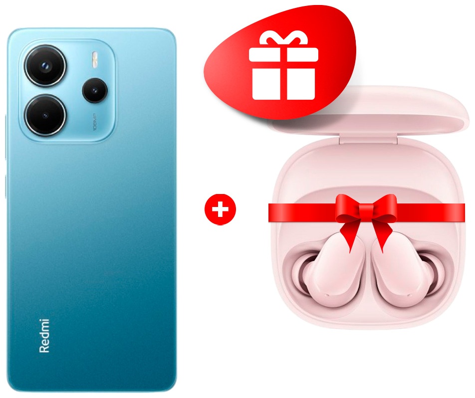 Смартфон Xiaomi Redmi Note 14 8 ГБ/128 ГБ голубой + подарок