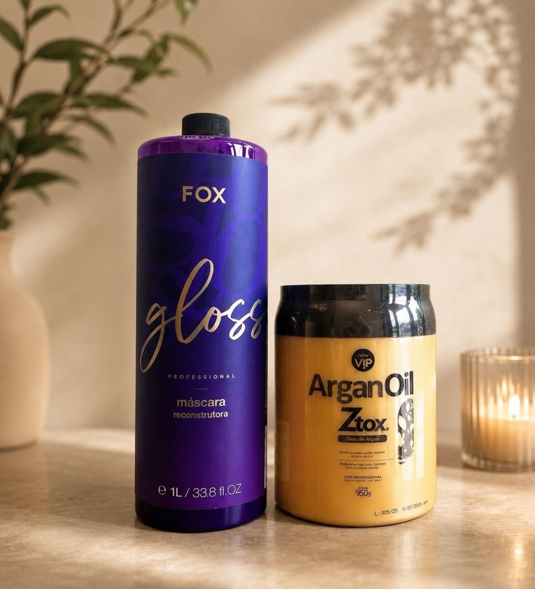 FOX состав Gloss reconstrutora + Argan Oil Ztox 1950 мл
