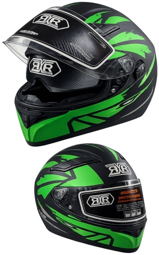 Шлем интеграл BR Helmet зеленый 2XL