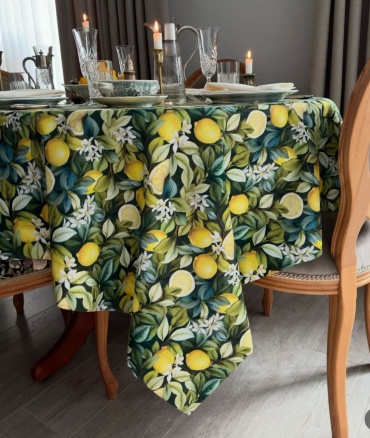 Скатерть Maryam decor & textile 170x140 см, хлопок, дак, 1 шт