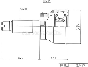HDK шрус SU-037