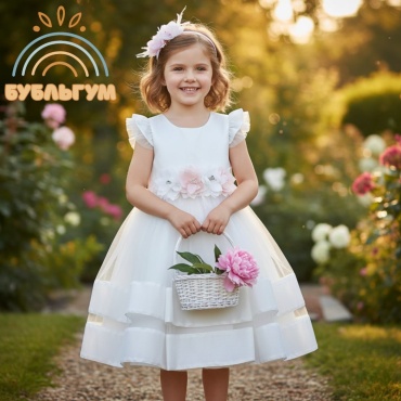Нарядное платье Camellia молочный