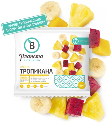 Планета витаминов смесь из фруктов Тропикана 300 г