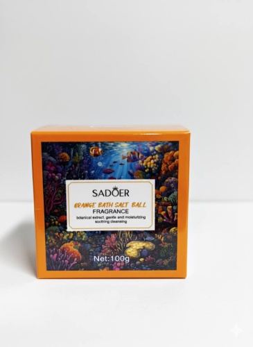 SADOER Orange Fragrance Bath Salt Ball - Orange and White - с ароматом апельсина бомбочка 100 г