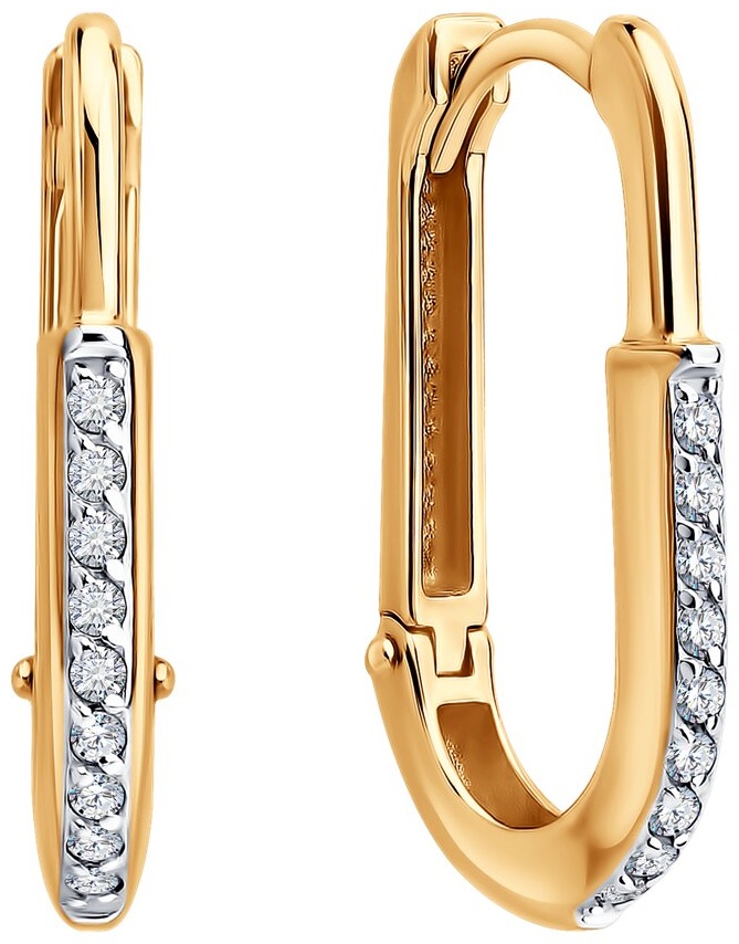 Серьги SOKOLOV EAR-SO-585-022739 вес 1.79 г золото, фианит