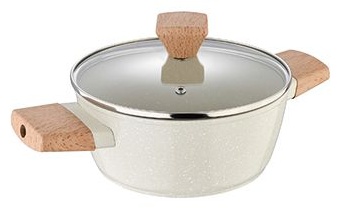Кастрюля 2.4 л, Bergner BG-34745-CR алюминий