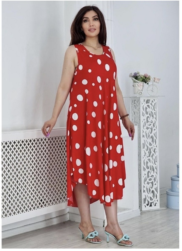 Сарафан Jasmin Brand белый, красный