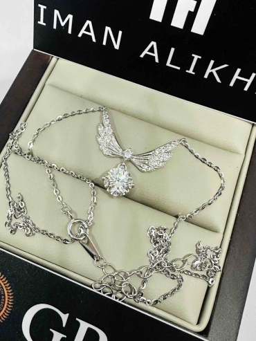 Колье IMAN ALIKHAN Колье муассанит 0.8ct длина 45 см вес 2.54 г серебро, муассанит