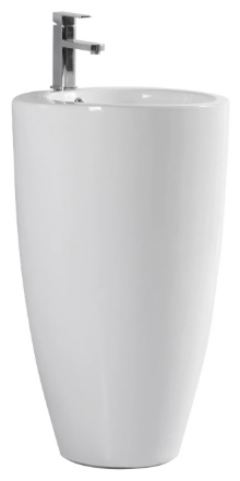 Раковина SSWW WCL3558 напольная овальная 49х49 см, санфарфор