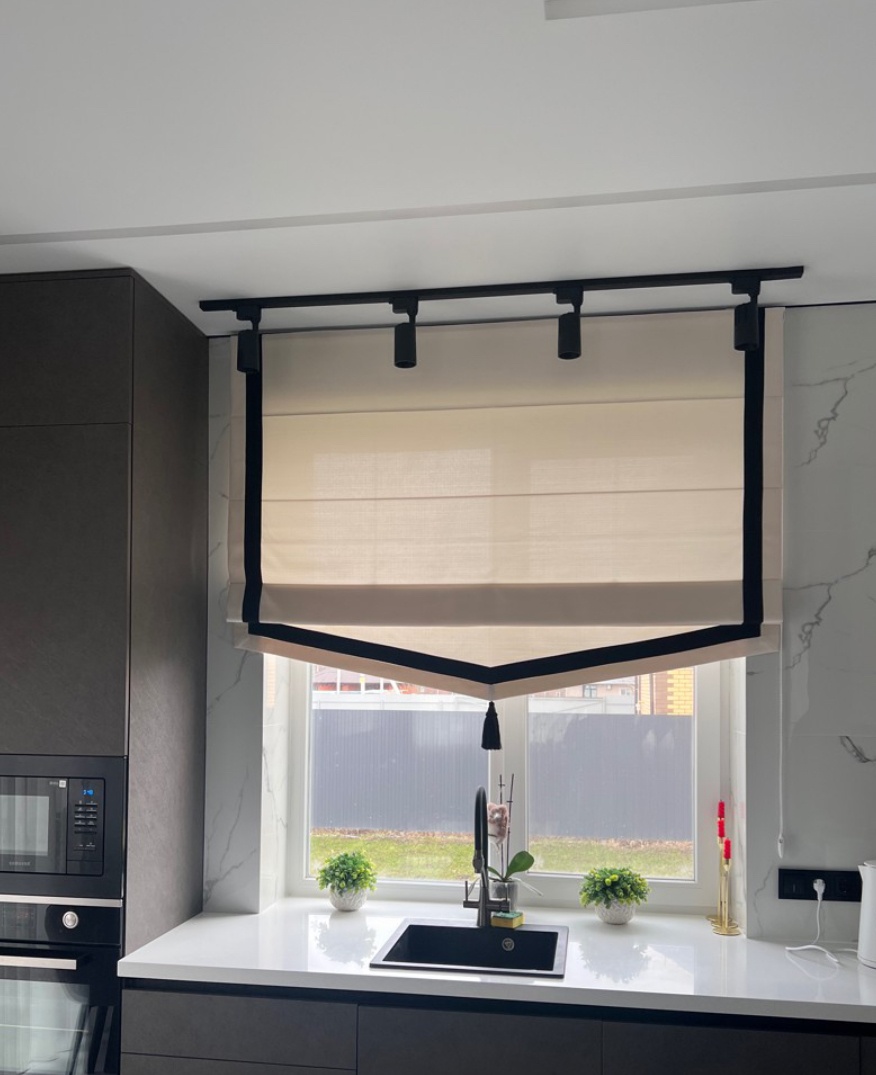 Римские шторы Elitehome 140x200 см 1 шт, лен, мультиколор