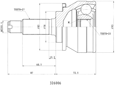 INKO шрус наружный 326006