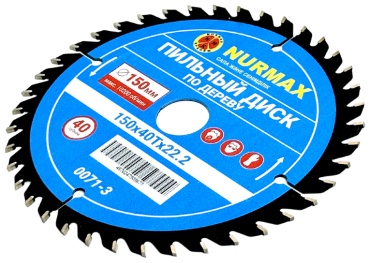Пильный диск по дереву Nurmax 0071-3, 150x22.2 мм, 40Т