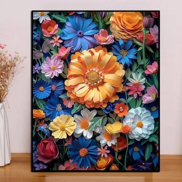 Картина по номерам Астры холст на подрамнике 30x40 см