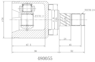 INKO шрус внутренний 480055