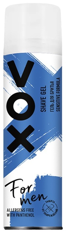 VOX FOR MEN Для чувствительной кожи гель для бритья 200 мл