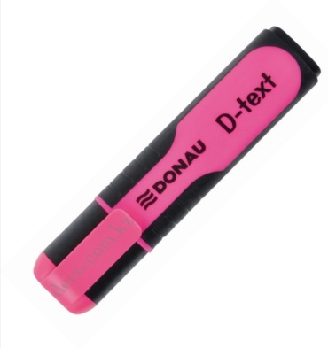 Маркер Donau 7358001-12, 1 шт, 5 мм, розовый