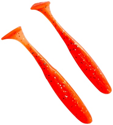 Мягкая приманка TAIFUN Taifun Виброхвост Plum Blossom,р.3 inch цвет №03- Carrot gold frake 1 шт 70 мм оранжевый