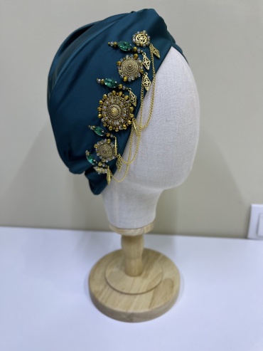Тюрбан Turban style размер 58, изумрудный