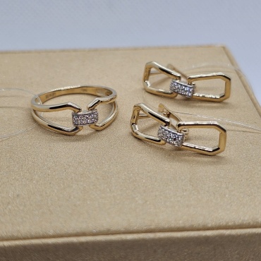 Златоград Z2-11228л вес 4.49 г золото, фианит