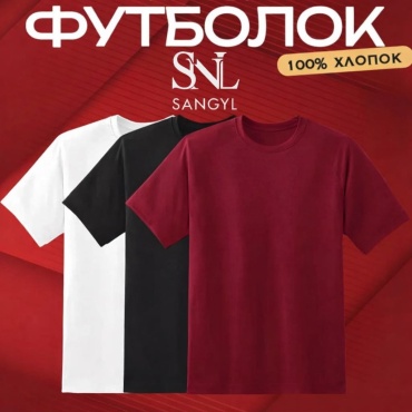 Футболка SANGYL белый, бордовый