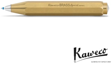 Ручка шариковая Kaweco BRASS SPORT 1 шт, 1 мм, цвет чернил синий