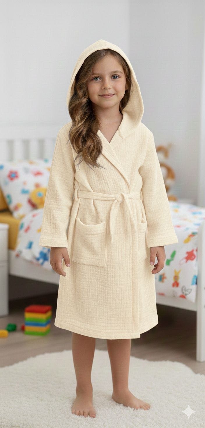 Муслиновый халат Aliya Home айвори