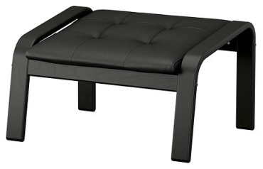 Пуф IKEA POÄNG, 68x54x39 см, черный