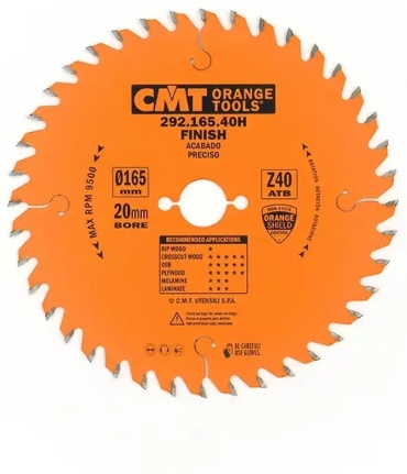 Пильный диск по дереву CMT 292.165.40H, 165x20 мм, 40Т