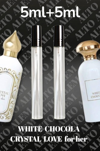Alto Alem White Chocola, Crystal love fot her духи PARFUM 2 шт по 5 мл, для женщин