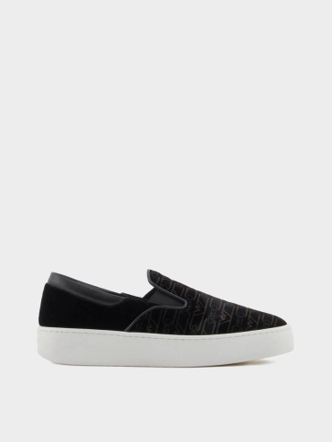 Слипоны Emporio Armani черный