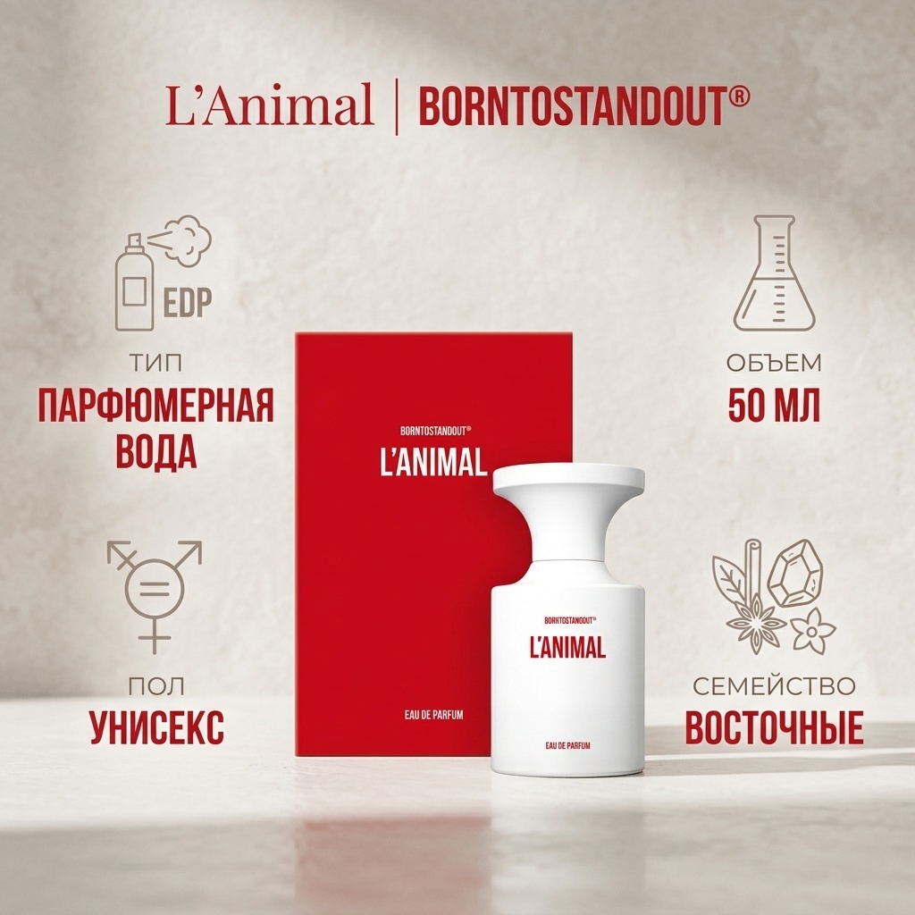 Borntostandout L'Animal парфюмерная вода EDP 50 мл, унисекс