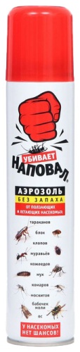 Аэрозоль Наповал Дихлофос НАПОВАЛ, универсальный от летающих и ползающих насекомых, 200мл 200 мл 130 г