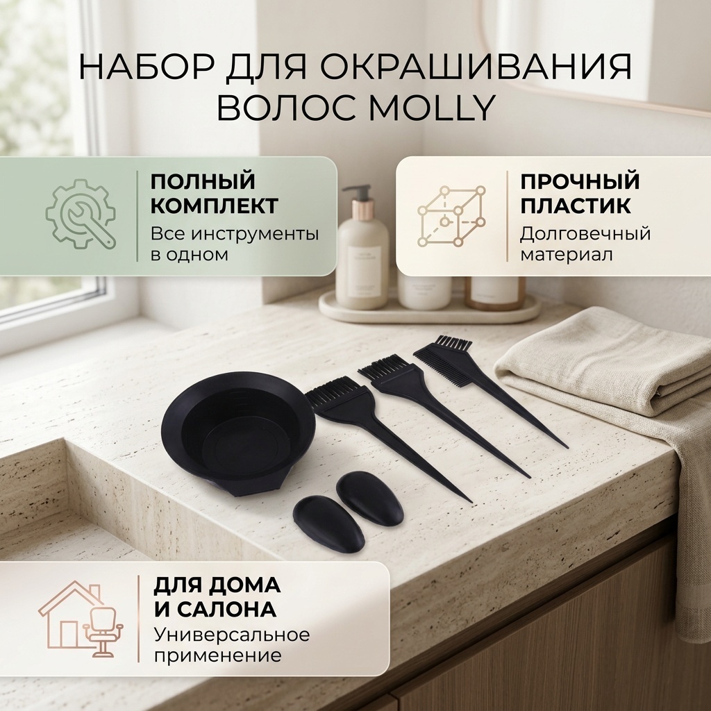 Molly набор для окрашивания волос черный