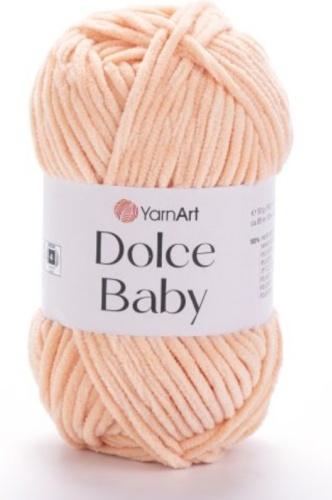 Моток YarnArt Плюш пряжа Дольче бейби Dolce Baby 773 персик 85 м 50 г