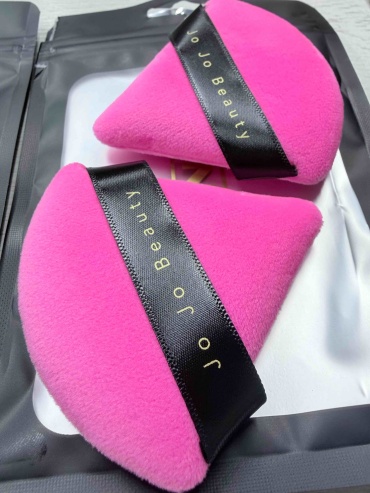 Jo Jo Beauty спонж пуф, пуховка, спонж плоский велюр, хлопок 2 шт