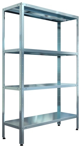 Стеллаж напольный Assum СТП-П-10/4, 100x40x180 см, серый