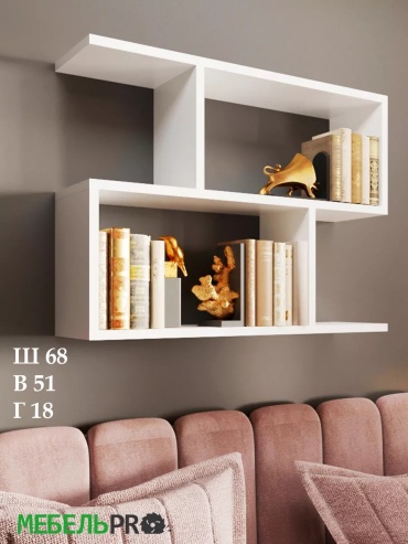 Полка 518822969, 68х18x53 см, белый