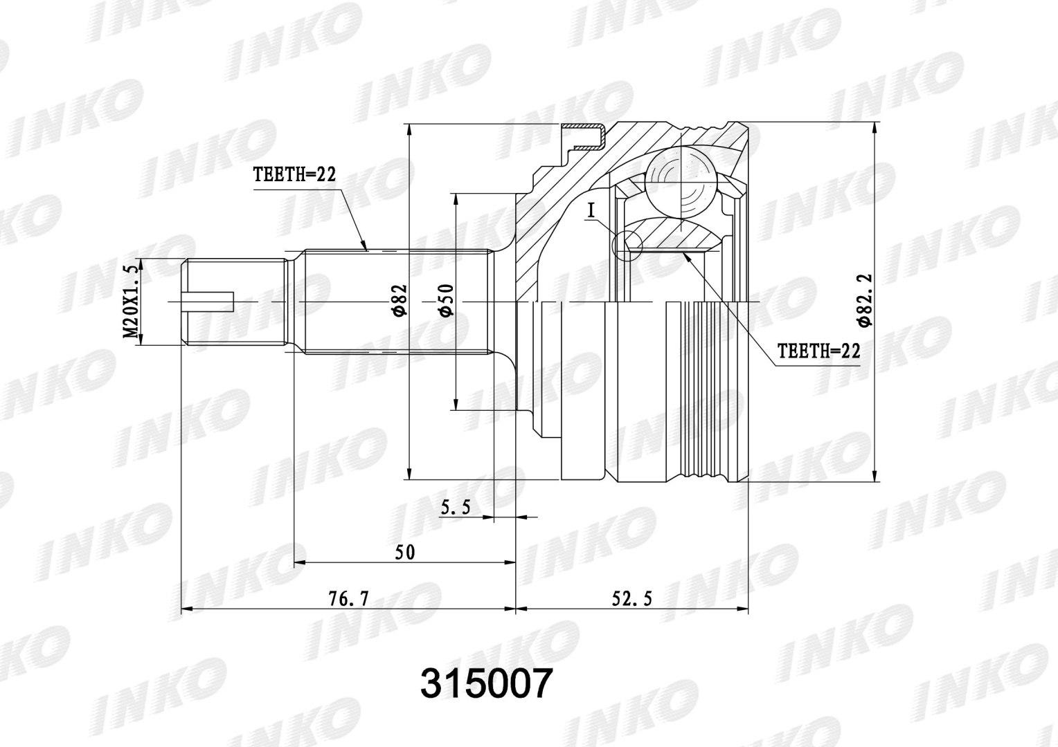 INKO шрус 315007