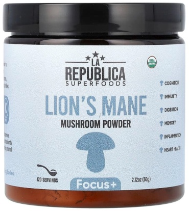 La Republica Superfoods ежовик гребенчатый, грибной порошок 60 г