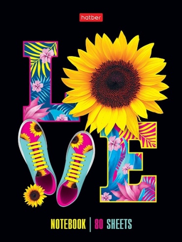 Блокнот Hatber LOVE, A6, 80 л, мультиколор