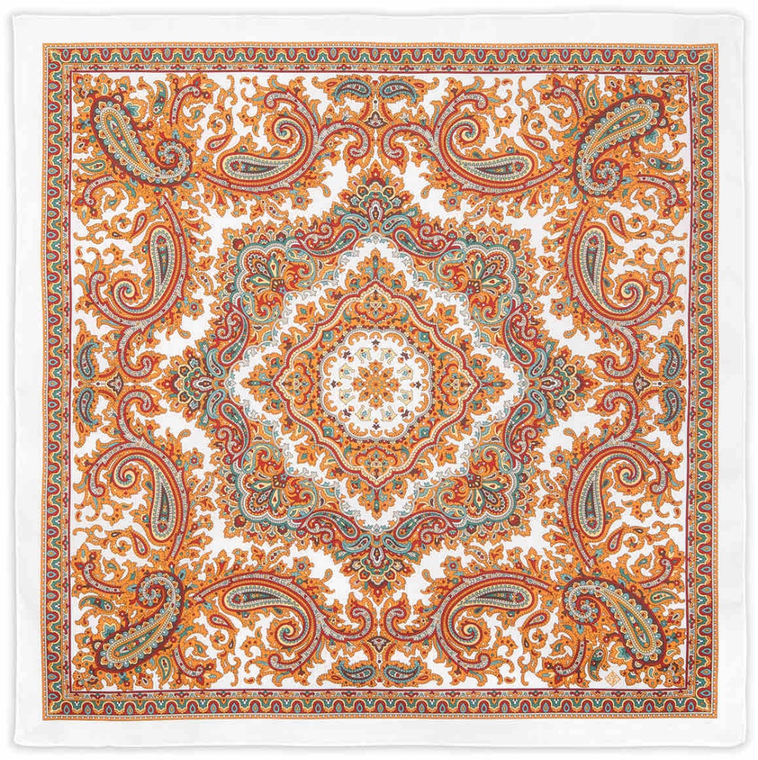 Платок Павловопосадская платочная мануфактура хлопок 80 x 80 см