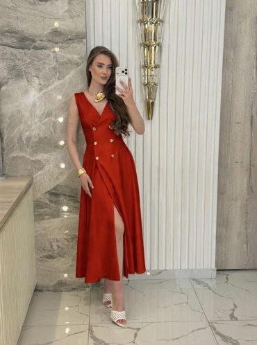 Повседневное платье Anro Fashion оранжевый